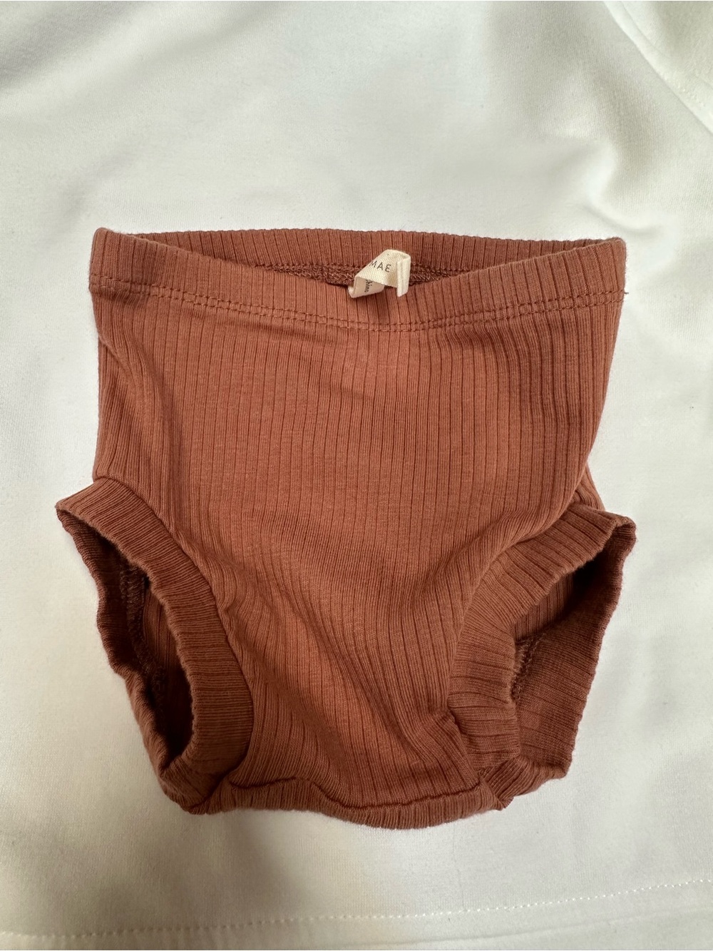 Quincy Mae Ribbed Bloomer - Rust